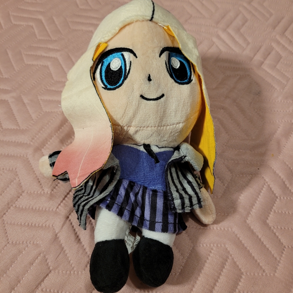 Wednesday theme plush toy, 9".